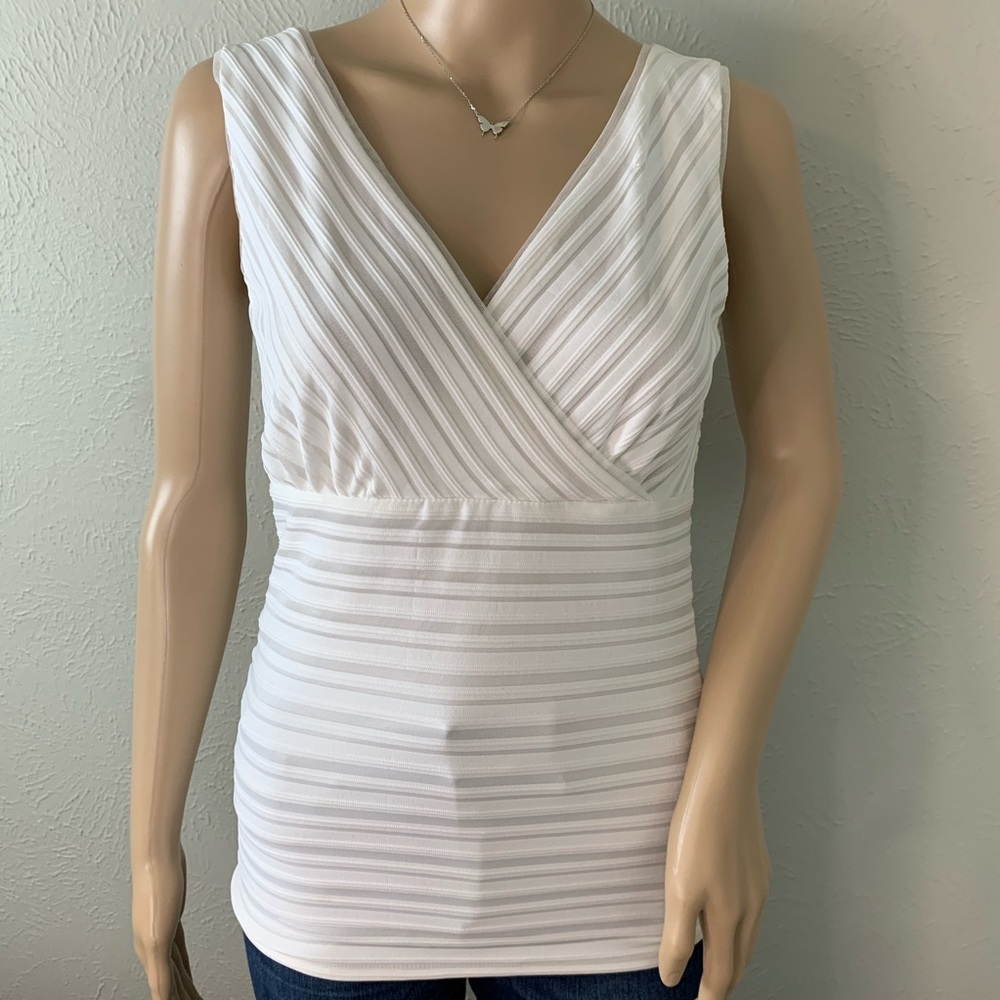 White House Black Market Striped Top - Picture 2 of 5